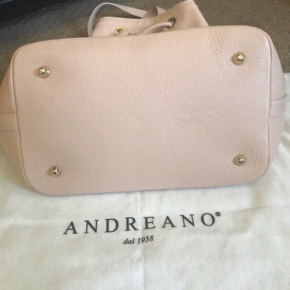 ALL 5* SELLER NEW Italy ANDREANO pink leather bag! - Picture 4 of 8